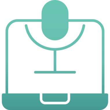 Mikrofon web vektör simgesi