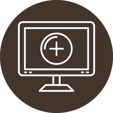 Bilgisayar. Web simgesi basit illüstrasyon