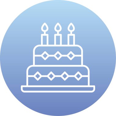 Kek. Web simgesi basit illüstrasyon