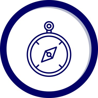 Pusula. Web simgesi basit illüstrasyon