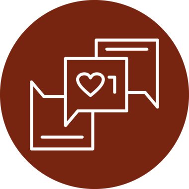 Modern aşk simgesinin vektör çizimi