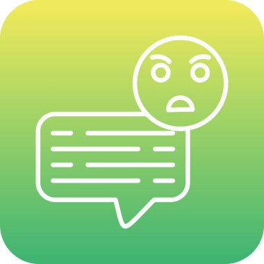 Sohbet simgesi, vektör illüstrasyonlu ileti balonu