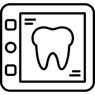Diş Modern simgesi, vektör illüstrasyonu