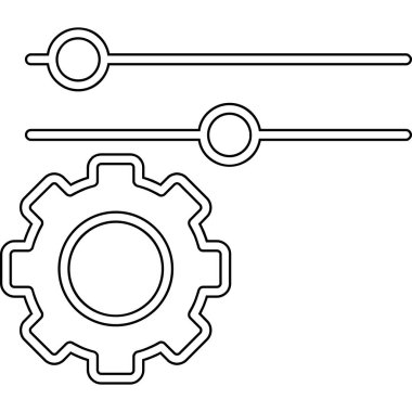dişli mekanizması izole edilmiş simge