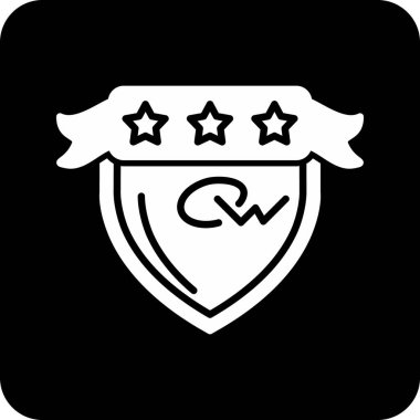 Bir kalkan simgesinin vektör illüstrasyonu