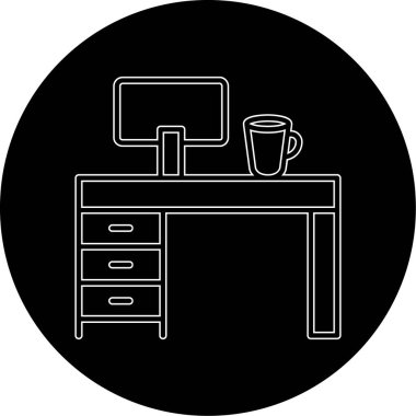 masa simgesi vektör illüstrasyonu