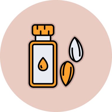 Yağ şişesi simgesi, basit vektör çizimi