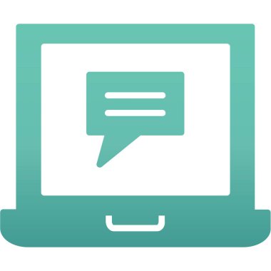 Sohbet simgesi vektör illüstrasyonu