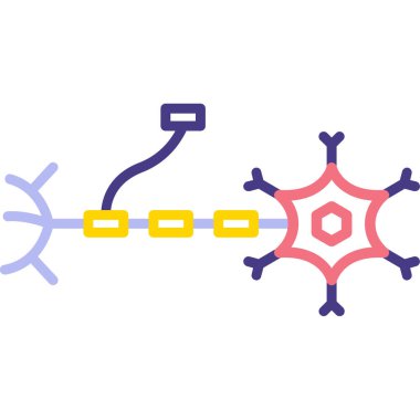 Oligodendrocyte web simgesi, vektör illüstrasyonu