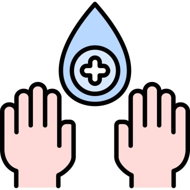 Temiz su simgesini ana hatlarıyla doldur