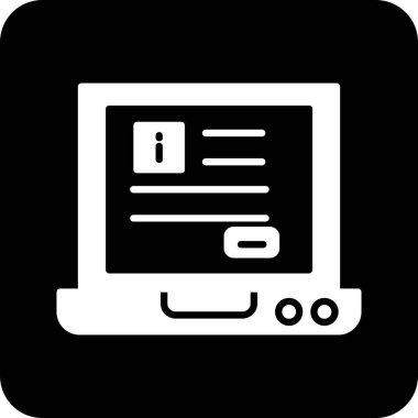 Bilgisayar. Web simgesi basit illüstrasyon