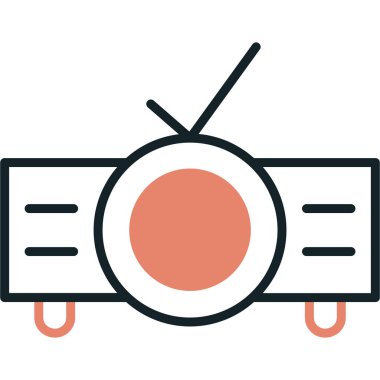 Televizyon. Web simgesi basit illüstrasyon