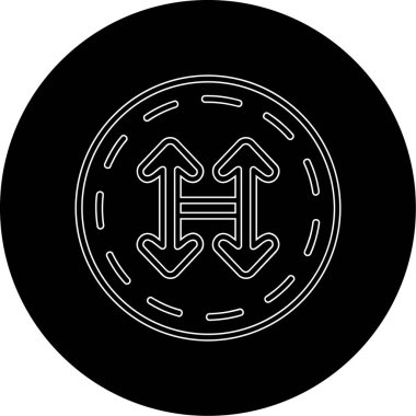 Benzersiz döviz değişim vektör simgesi