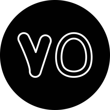 Bir harfin siyah simgesinin vektör çizimi