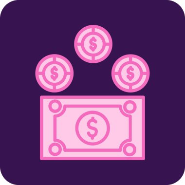 Dolar. Web simgesi basit illüstrasyon