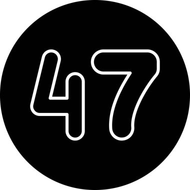 Modern bir 6 numaralı simgenin vektör illüstrasyonu