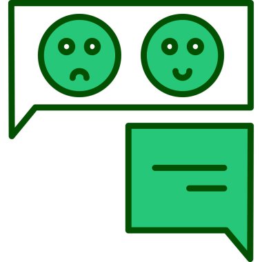 Dolu tasarım özet biçimi ile sohbet mesajı simgesi