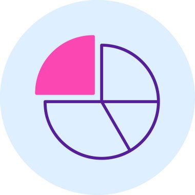 Pasta grafiği vektör illüstrasyonu