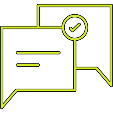 Konuşma baloncuğu ile işaretleme işaretinin vektör çizimi