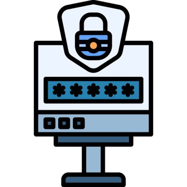 Güvenlik sistemi. vektör simgesi