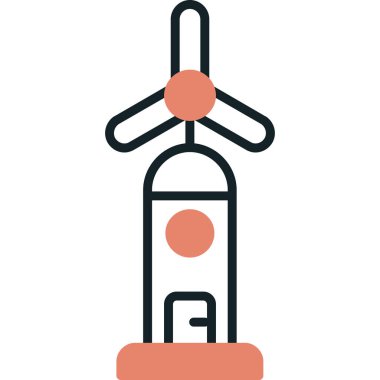 Hava balonu ikonu. İnce çizgi tasarımı. vektör illüstrasyonu.