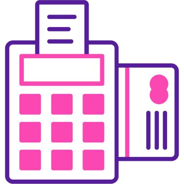 ATM 'de. Web simgesi basit illüstrasyon