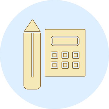 Hesap makinesi simgesinin vektör illüstrasyonu