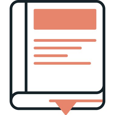 Kitap. Web simgesi vektör illüstrasyonu