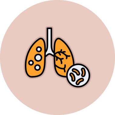 Lung Simge Vektör İllüstrasyonu