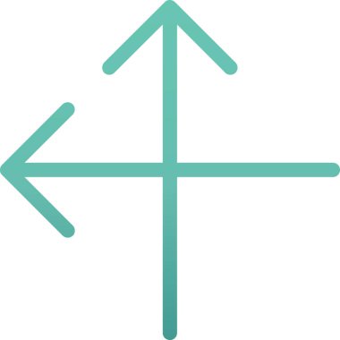 Ok sağ anahat vektör simgesi