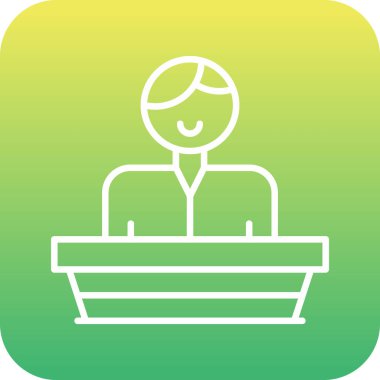 Yeşil takım elbiseli bir adamın vektör çizimi