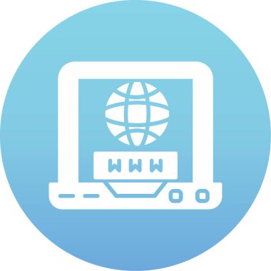 Web simgesi, basit vektör illüstrasyonu