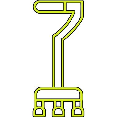 Yeşil devre çip simgesi. Web için mikro devre kartı vektör simgesinin karikatür çizimi