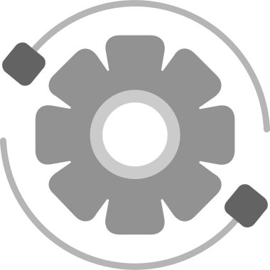 dişli vektör simgesi. Düz tasarım. pictogram beyaz arkaplanda izole edilir.