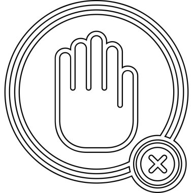 Bir insan el simgesinin vektör illüstrasyonu