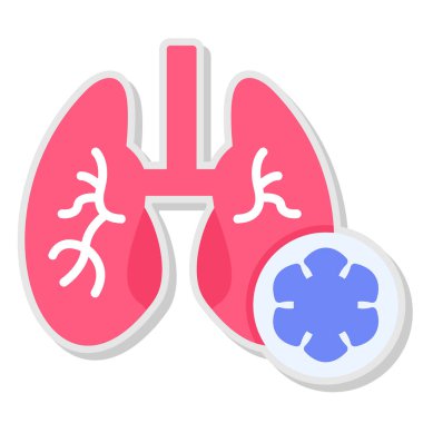 Akciğer. Web simgesi basit illüstrasyon