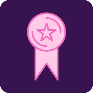 Madalya. Web simgesi basit illüstrasyon