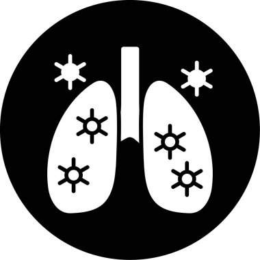 Ciğerler. Web simgesi basit illüstrasyon