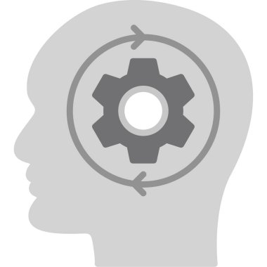 Beyin vitesi ikonu vektör illüstrasyonu