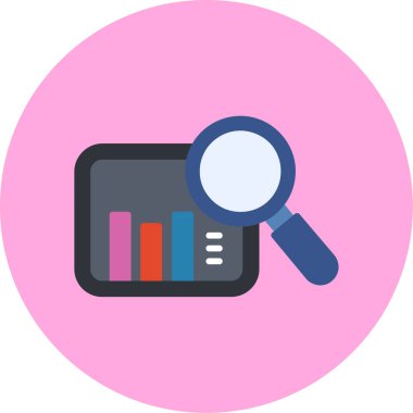 düz biçimli analitik iş grafik simgesi