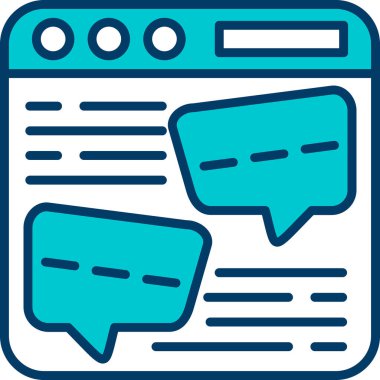 Konuş. Web simgesi basit illüstrasyon