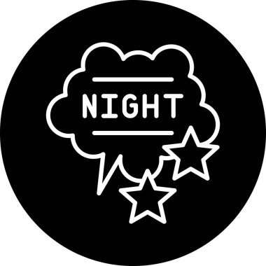 Moda tarzında izole edilmiş gece simgesi