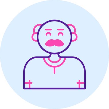 avatar erkek simgesi ana hatlarıyla doldurulmuş