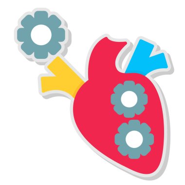 Kalp. Web simgesi basit illüstrasyon