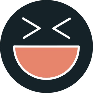 Gülümse. Web simgesi basit illüstrasyon