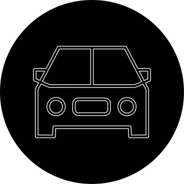 araba web simgesi, vektör illüstrasyonu