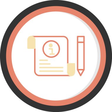 Sınav web simgesi basit vektör illüstrasyonu