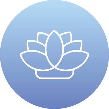Lotus ikonu vektör illüstrasyonu