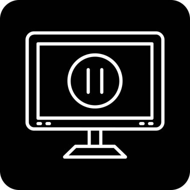 bilgisayar izleme simgesi, vektör illüstrasyonu