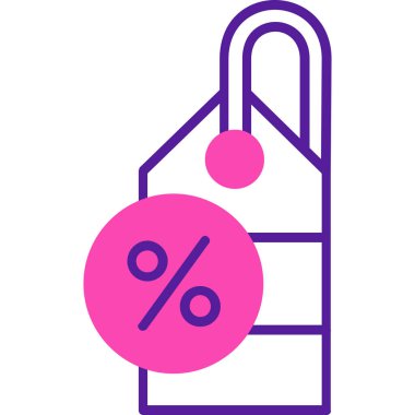 Alışveriş indirimi fiyat simgesi, basit vektör illüstrasyonu